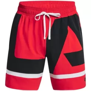 image of Under Armour Armour Baseline Woven 7" Shorts Mens - Red