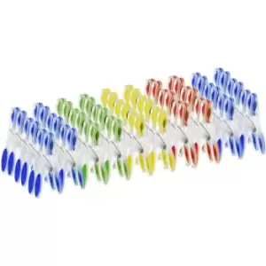 image of 20/60/120 Clothes Pegs Multicolour Weather Resistant Strong Rustproof Spring Soft Grip Household Drying Plastic 60er Set (de) - Monzana