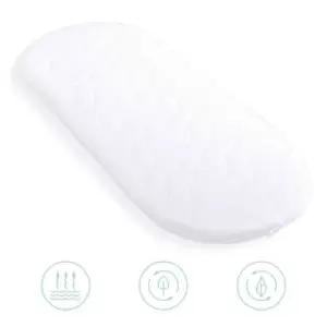 Image of Clair de Lune Quilted Microfibre Bedside Crib Mattress - White