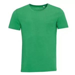 Image of SOLS Mens Mixed Short Sleeve T-Shirt (L) (Heather Green)