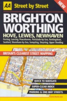 Image of Aa Street by Street Brighton Worthing. Paperback
