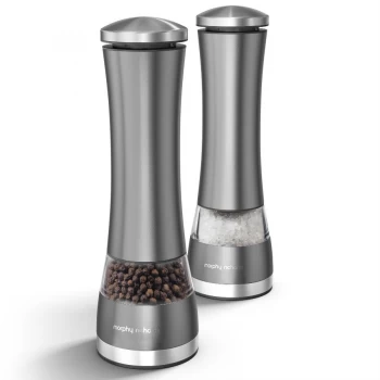 image of Morphy Richards Accents Electric Salt and Pepper Mills - Titanium