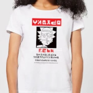 Image of Rick and Morty Wanted Rick Womens T-Shirt - White - 3XL