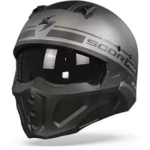 Image of Scorpion Covert-X Tussle Matt Silver-Black 2XL