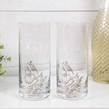 Image of Amore By Juliana Luxury Highball Glass Set - His & Hers