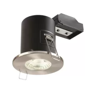 Image of Collingwood Fixed IP20 Fire-Rated PAR16 LED GU10 Downlight Brushed Steel - CWFRC002