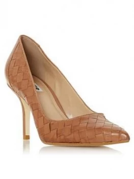 Image of Dune London Bowe Heeled Shoe - Tan Leather