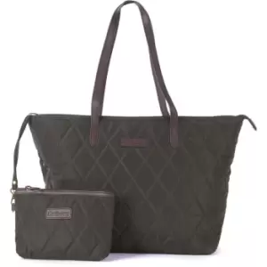 Image of Barbour Witford Quilted Tote Bag - Green