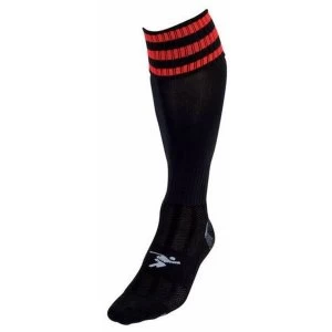Image of PT 3 Stripe Pro Football Socks Mens Black/Red