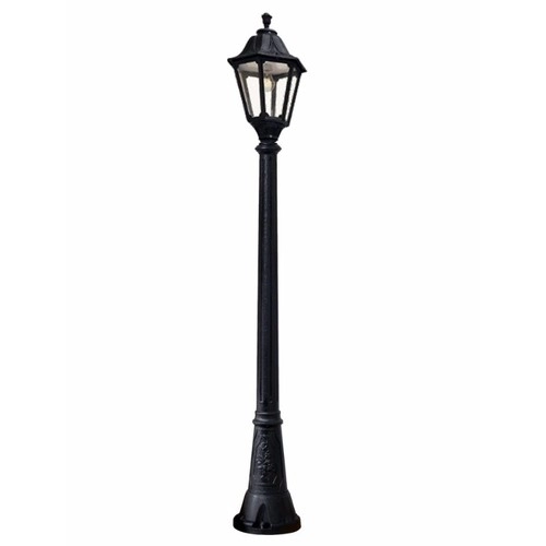 Image of Fumagalli Noemi Traditional Black Garden Lantern On Gigi Lamp Post