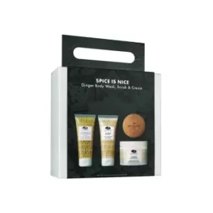 image of Origins SPICE IS NICE Ginger Body Wash, Scrub and Cream - None