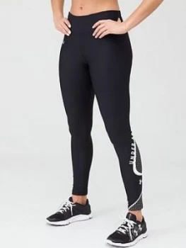 Image of Urban Armor Gear HeatGear Graphic Swerve Leggings - Black/White Size M Women