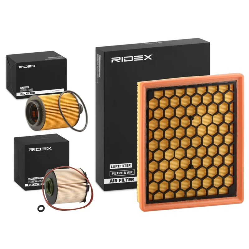 Image of RIDEX 4055F8480 Filter Set with gaskets/seals Filter Set (4055)
