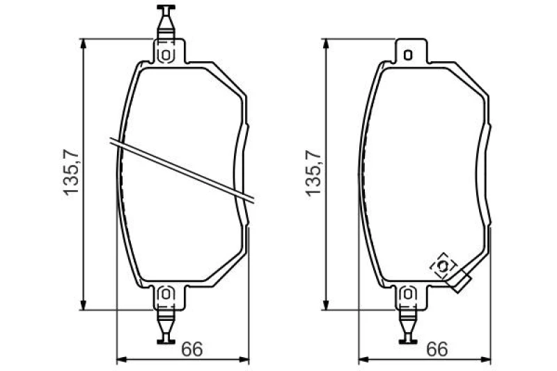 Image of Brake pad set Bosch 0 986 494 366