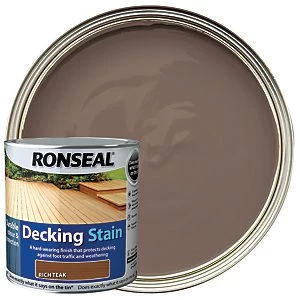 Image of Ronseal Decking Stain - Rich Teak 2.5L