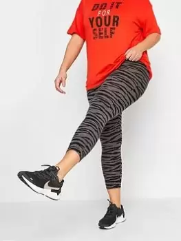 Image of Yours Animal Active Legging, Grey, Size 16, Women