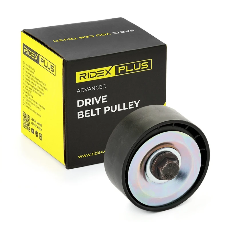 Image of RIDEX PLUS Deflection / guide pulley, V-ribbed belt RIDEX PLUS 312D0087P