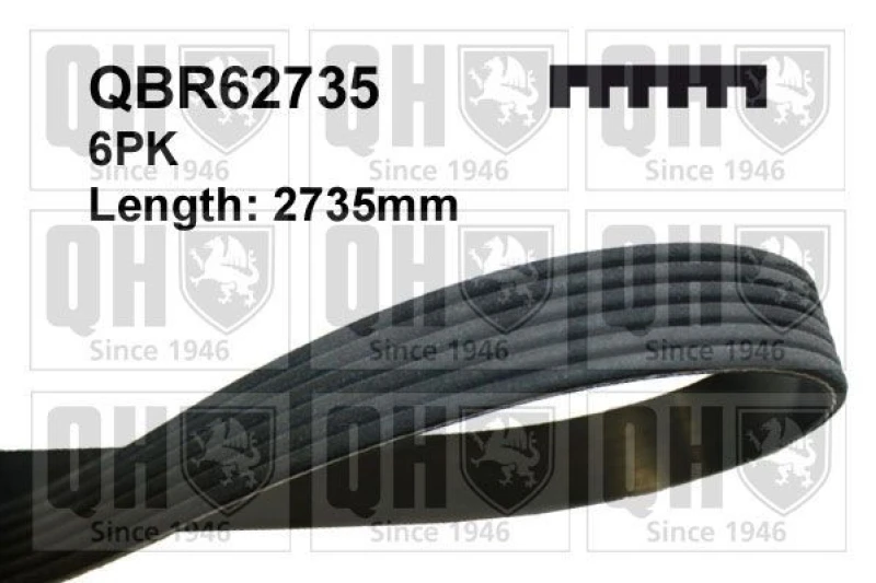 Image of QUINTON HAZELL Serpentine belt QUINTON HAZELL QBR62735