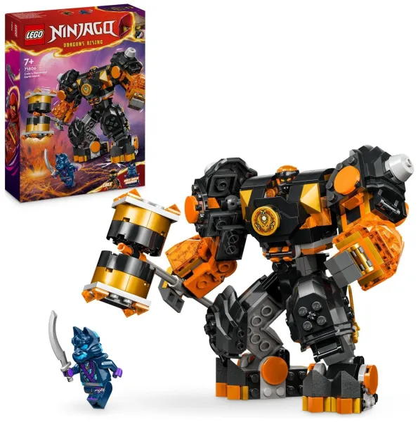 image of LEGO NINJAGO Cole's Elemental Earth Mech Action Figure 71806