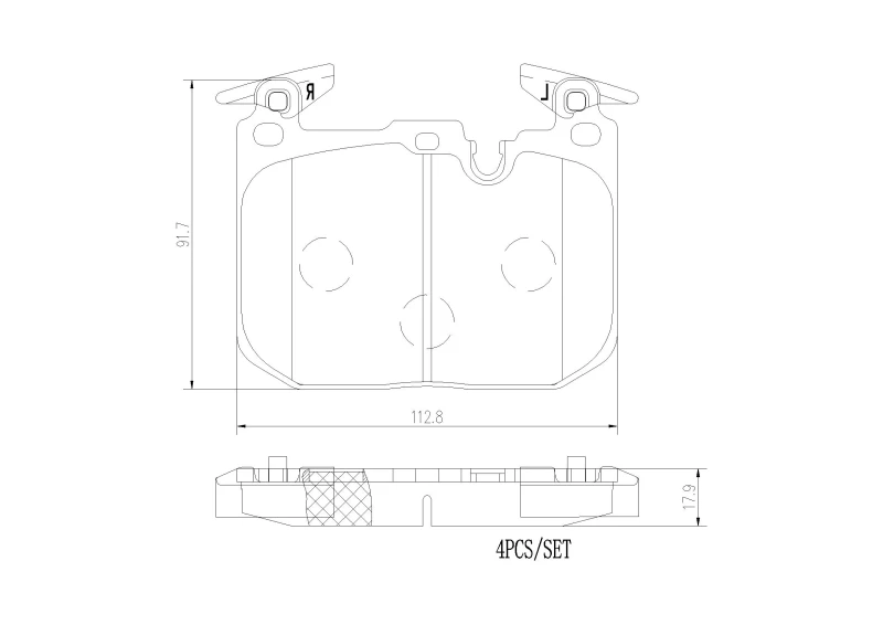 Image of BREMBO Brake pad set BREMBO P06096NX