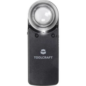 Image of TOOLCRAFT 1303080 Handheld magnifier incl. LED lighting Magnification: 15 x Lens size: (Ø) 20 mm