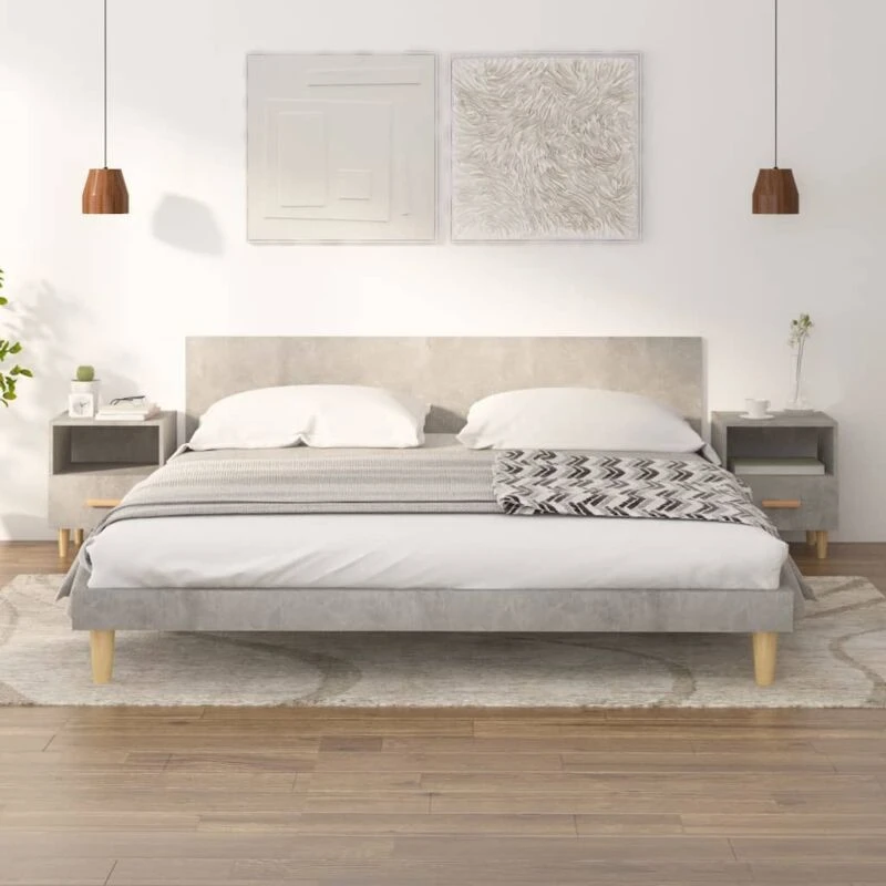 Image of VIDAXL Bedside Cabinets 2 pcs Concrete Grey 40x35x47cm Vidaxl 8720286971727
