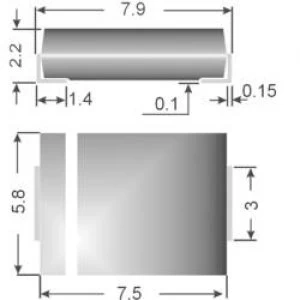 image of Zener diode Z3SMC6.8 Enclosure type semiconductors DO 214AB Semikron