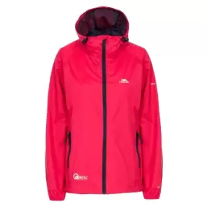 Image of Trespass Womens/Ladies Qikpac Waterproof Packaway Shell Jacket (M) (Raspberry)