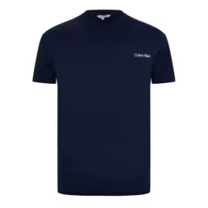 Image of Calvin Klein Core Logo T Shirt Mens - Blue
