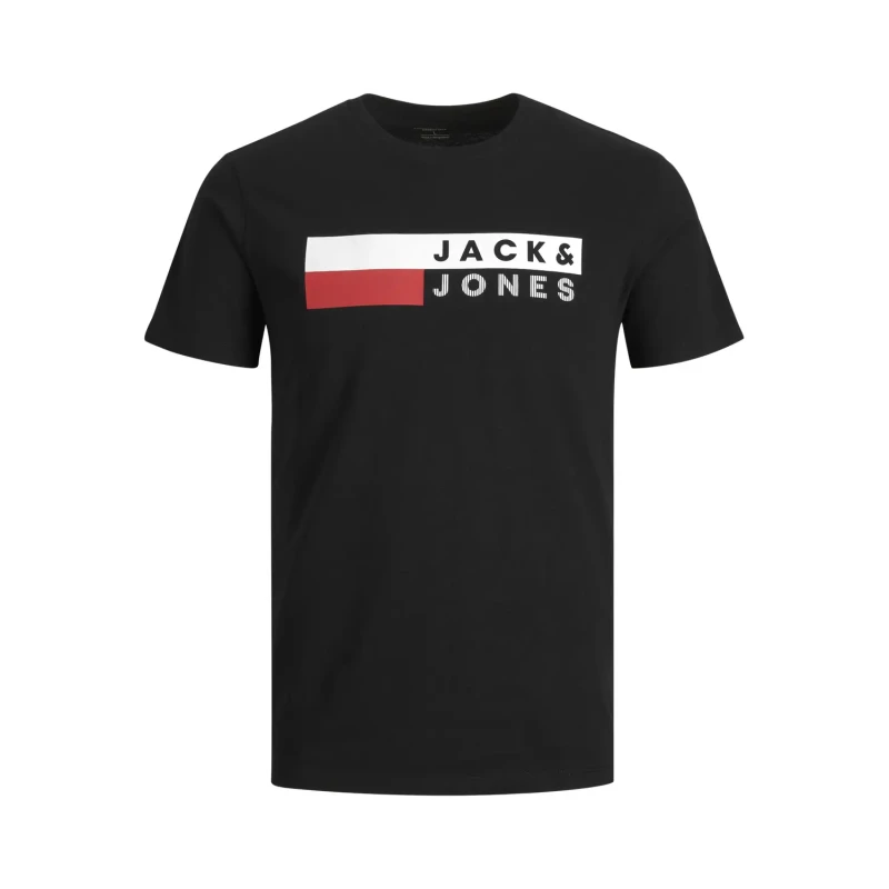 Image of jack & jones Round neck T-Shirt Jack & Jones Logo Play2 Noir Male 3XL