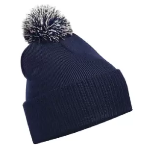 Image of Beechfield Snowstar Recycled Beanie (One Size) (Navy/Light Grey)