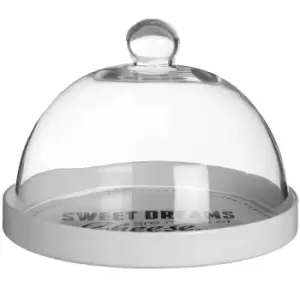 image of Premier Housewares Pun & Games Cheese Board with Glass Dome