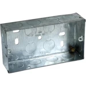 Image of Axiom Electrical Twin Metal Socket Back Box 25mm Pack of 10