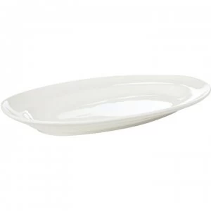 image of Linea Easy Entertaining Rim Oval Platter, 50cm - White