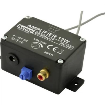 image of Kemo M032S Mono amp Component 6 V DC, 9 V DC, 12 V DC, 16 V DC 12 W 4 Ω