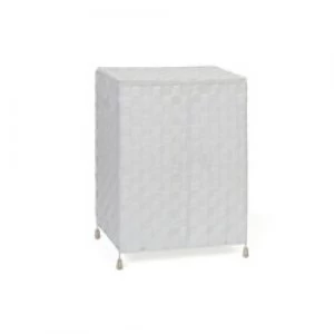 image of ARPAN Laundry Basket 9193W Nylon White With Lid 24.5cm x 45 cm