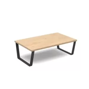 image of Encore modular large coffee table with Black sled frame - kendal oak