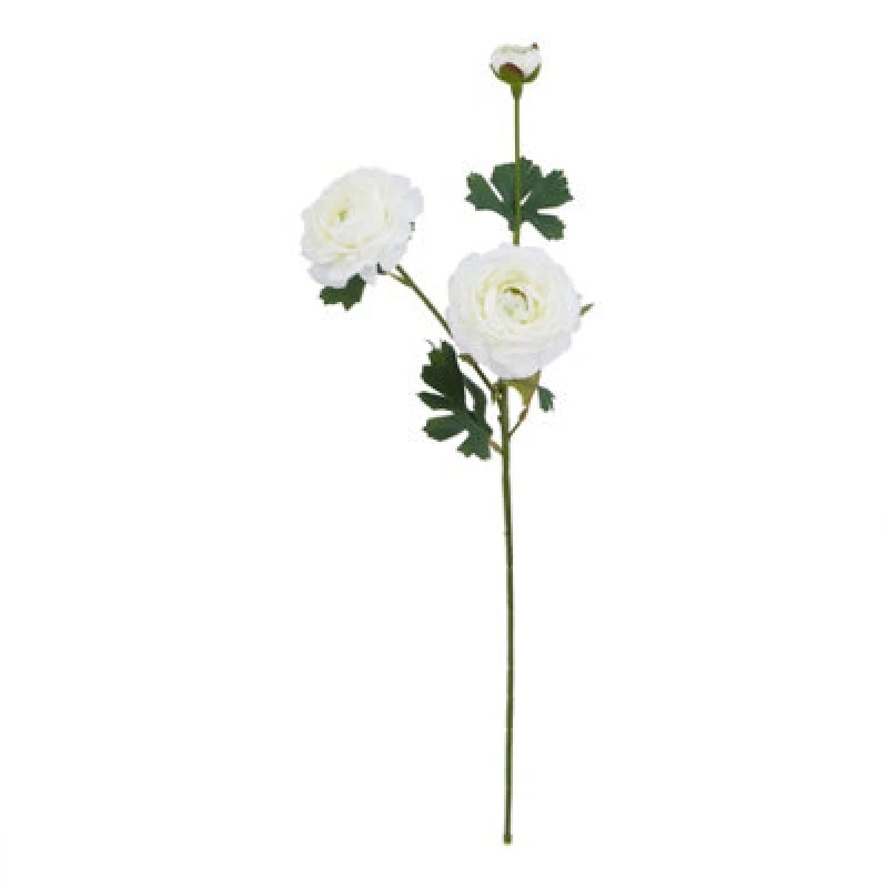 Image of Hill Interiors The Natural Garden Collection Ranunculus Artificial Flower White (One Size)