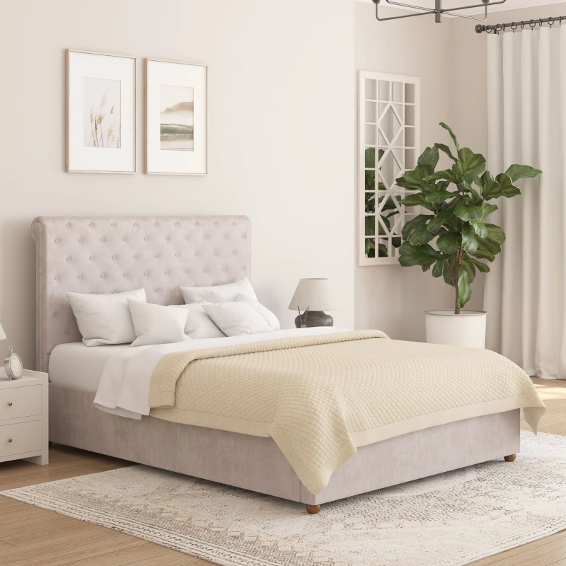 Image of Aspire Aspire Taylor Small Double End Lift Ottoman Bed - Silver