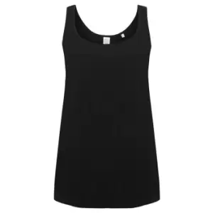 image of Skinni Fit Womens/Ladies Slounge Vest (M) (Black)