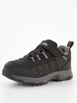 Image of Trespass Kid's Unisex Harrelson Low Cut Hiking Boots, Black, Size 2