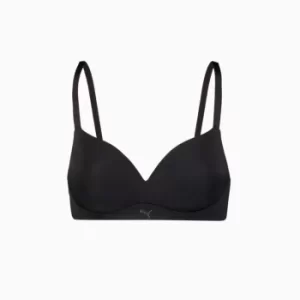 PUMA Womens Soft Padded Bra 1 Pack, Black, size 36A, Clothing