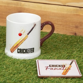 Image of Armchair Supporters Society Mug & Coaster Gift Set - Cricket