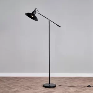 Image of Civic Matt Black and Chrome Floor Lamp