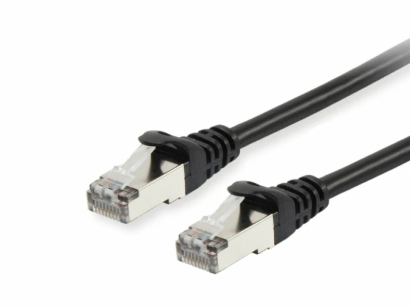 Image of Equip Cat.6A S/FTP Patch Cable. Black. 0.15m