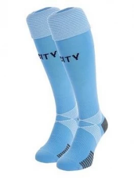 Puma Youth Manchester City Home Sock, White, Size 12-2