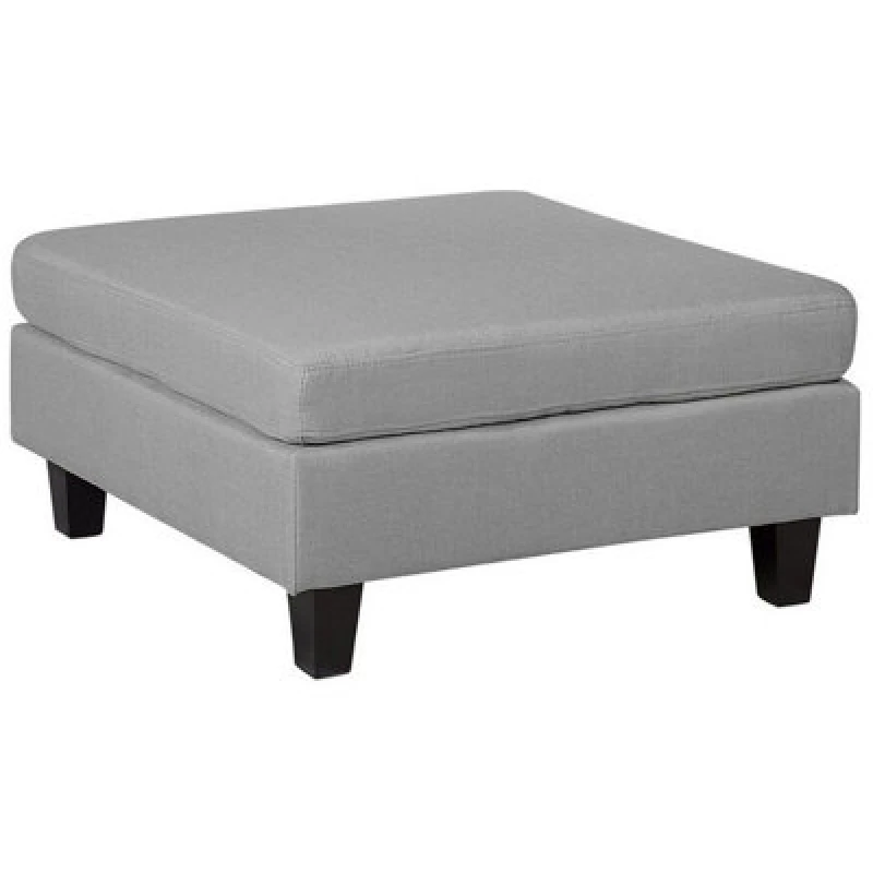 Image of Beliani Ottoman Fevik Fabric Light Grey