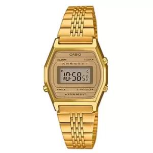 Image of Casio Collection Quartz Gold Dial Gold PVD Stainless Steel Bracelet Unisex Watch LA690WEGA-9EF