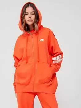 Image of Nike Dance Zip Through Hoodie - Red , Red, Size XS, Women