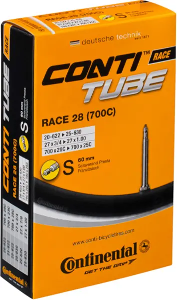 Image of Continental Race Inner Tubes 700X18-25C Presta 42mm black